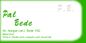 pal bede business card